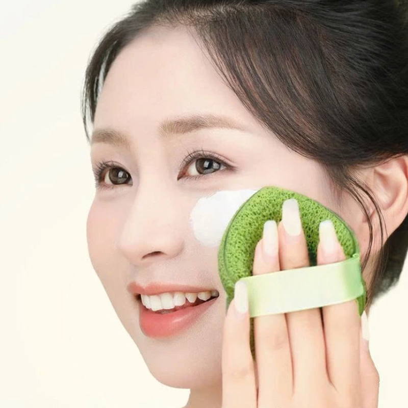 Hộp 3 Miếng Bông Mút Rửa Mặt Bọt Biển XUNFUJI Không Chữ