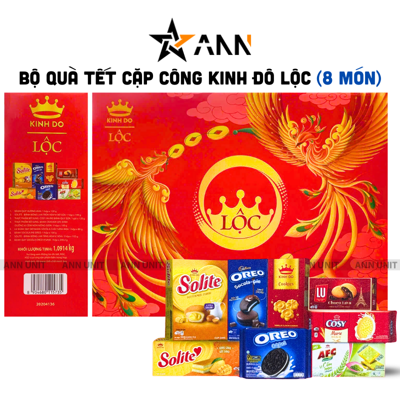 Hình minh họa các món bánh có trong bộ quà 8 món
