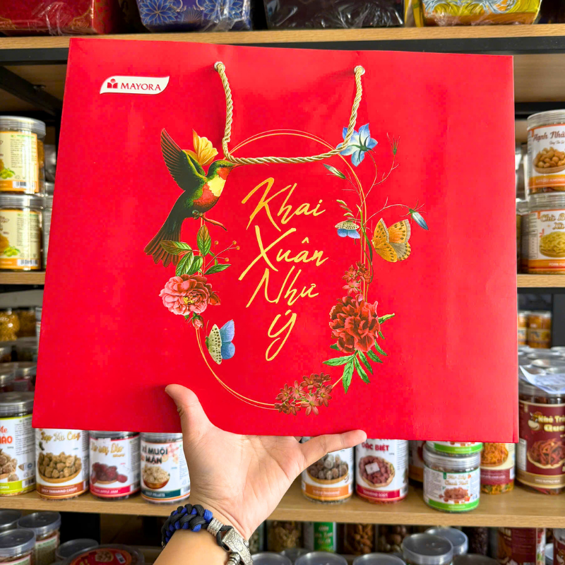 Hộp Quà Tết Mayora Khai Xuân Như Ý 837g gồm 5 món