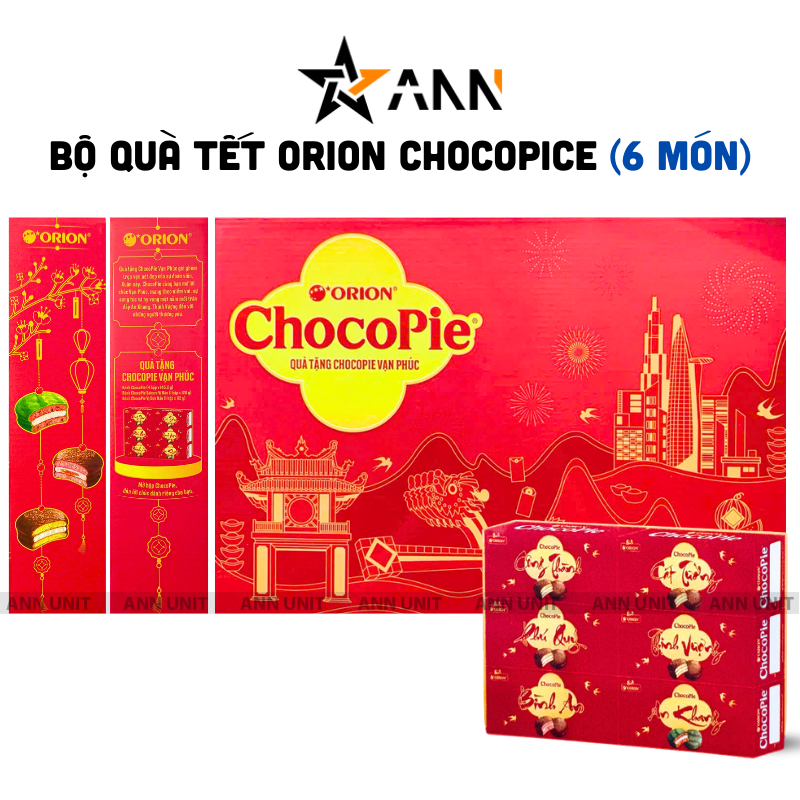 Tổng quan bộ quà Tết ChocoPie gồm 6 món