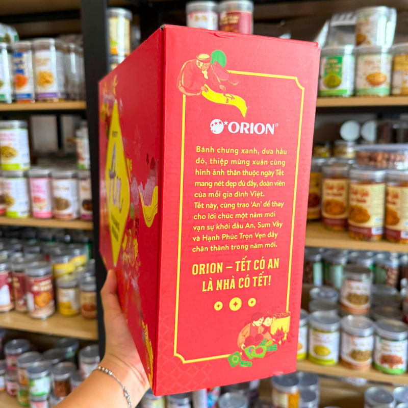 Hộp Bánh Tết Orion An Tài Lộc 2 Hộp 873,3g Gồm 6 Món