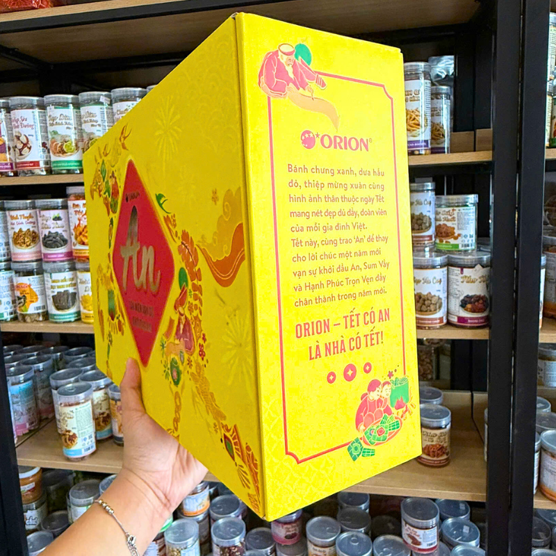 Hộp Bánh Tết Orion An Tài Lộc 2 Hộp 873,3g Gồm 6 Món