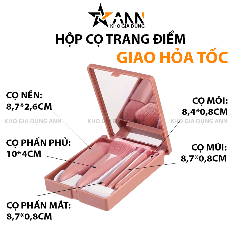 Hình minh họa kích thước các cọ trong bộ