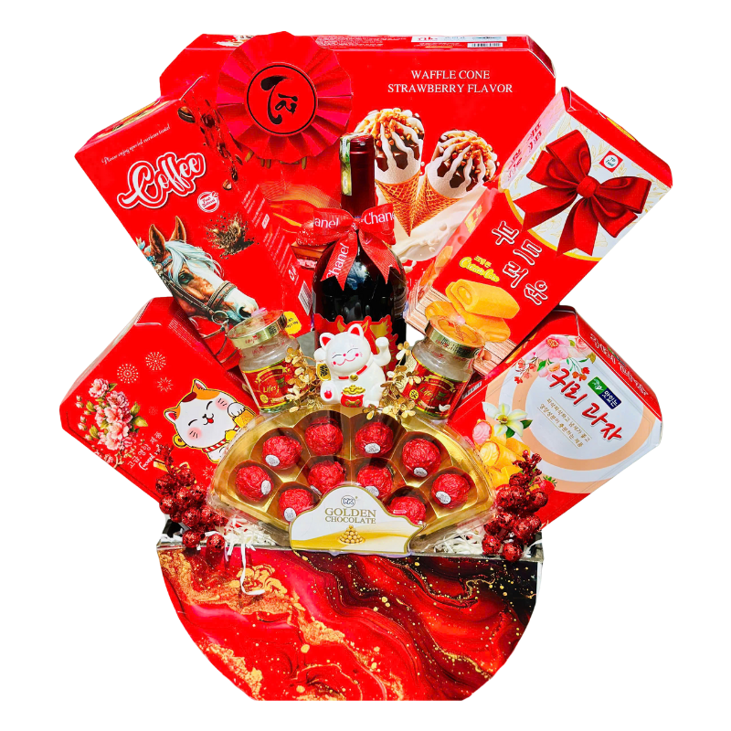 Dáng hộp quà gọn đẹp, thích hợp biếu tặng dịp Tết