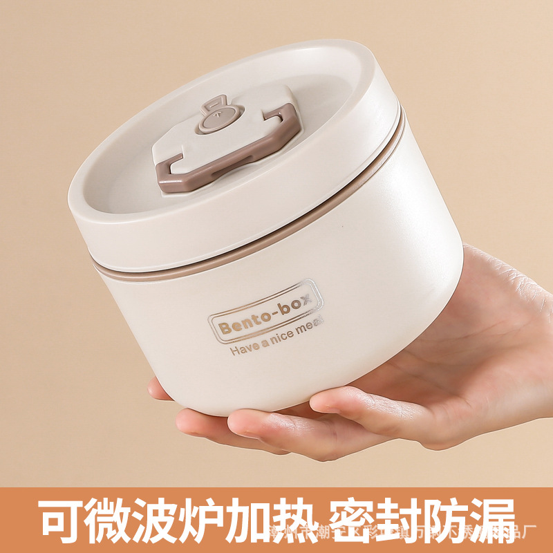 Hộp Đựng Cơm 3 Ngăn Kèm Túi Giữ Nhiệt Và Thìa Muỗng 14x22.2cm
