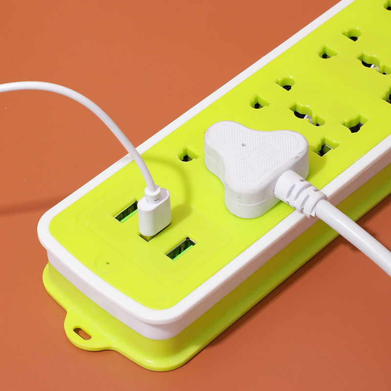 Ổ điện đa năng 6 jack + 3 cổng sạc USB ANN 22x7x2.2cm (dày 2cm)