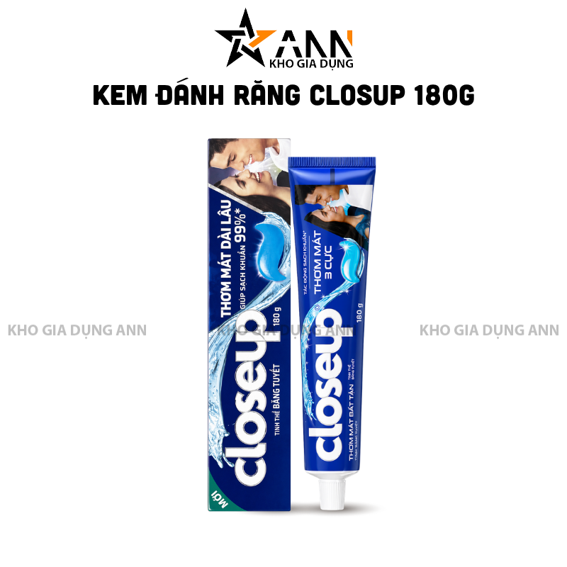 Kem Đánh Răng CloseUp Tinh Thể Băng Tuyết Sạch Khuẩn 99% 230g