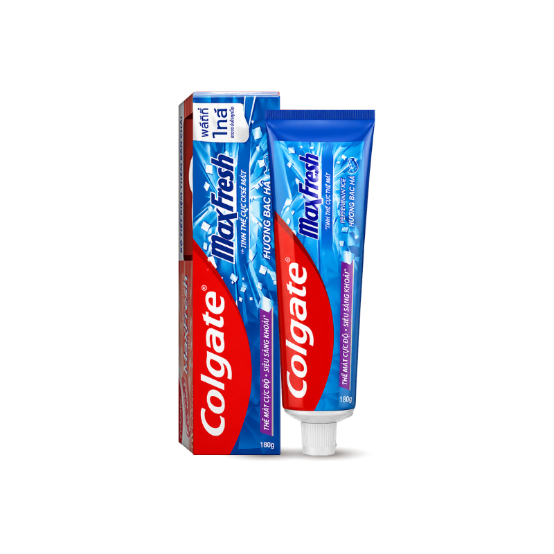 Hình ảnh Kem Đánh Răng Colgate Maxfresh Hương Bạc Hà 10X 180g trong bộ sưu tập Colgate Maxfresh