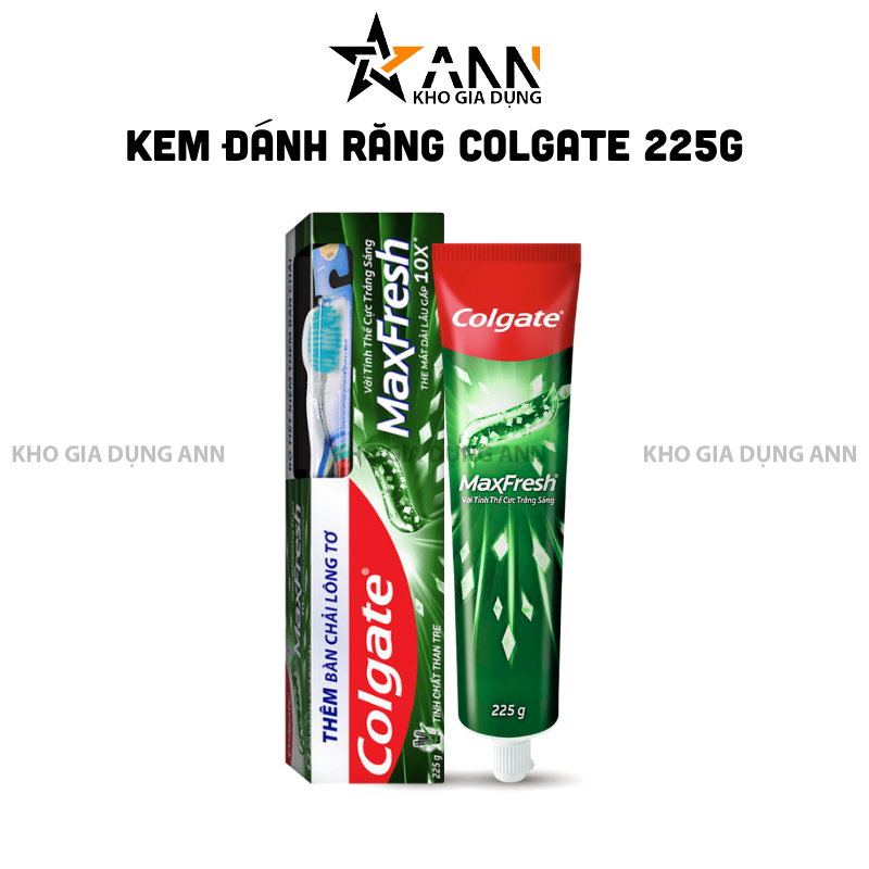 Kem Đánh Răng Colgate Maxfresh Tinh Chất Than Tre 225g + Bàn Chải Colgate Lông Mềm