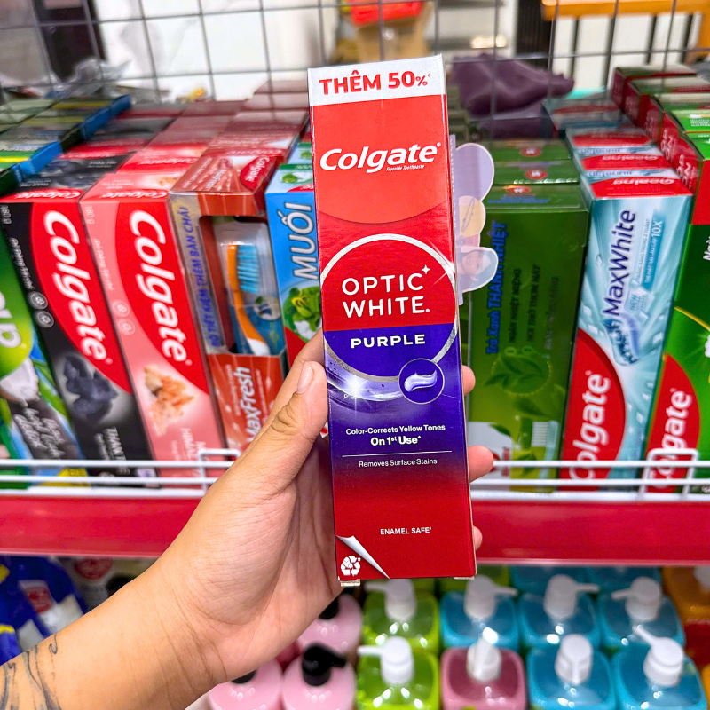 Kem Đánh Răng Colgate Optic White Purple 150g