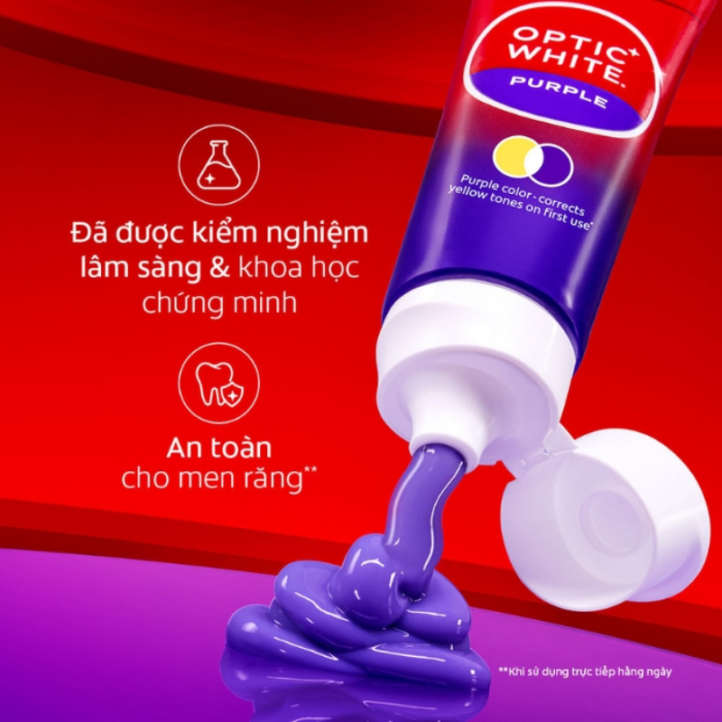 Kem Đánh Răng Colgate Optic White Purple 150g