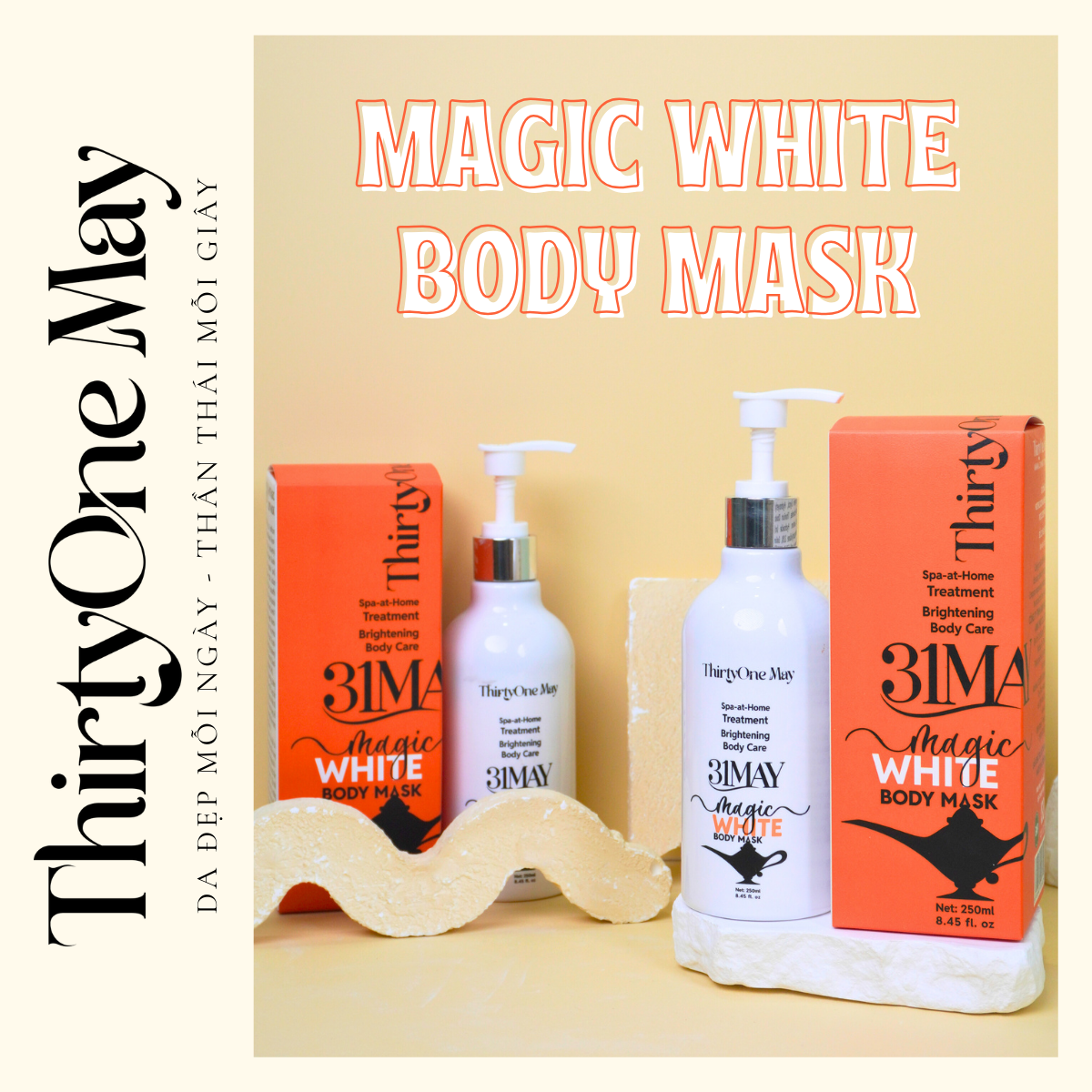 Kem Ủ Body 31 May Magic White Body Mask 250ml