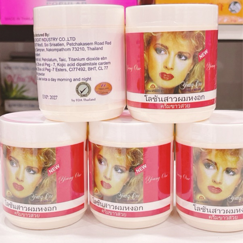 Kem Body Cô Gái Tóc Xù Young One Pearl Cream 200g