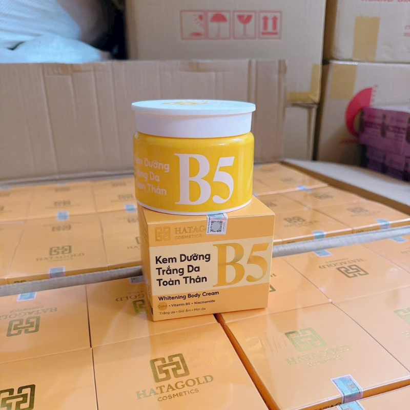 Kem Body Dưỡng Sáng Da B5 Hatagold Cosmetics Màu Kem 100g
