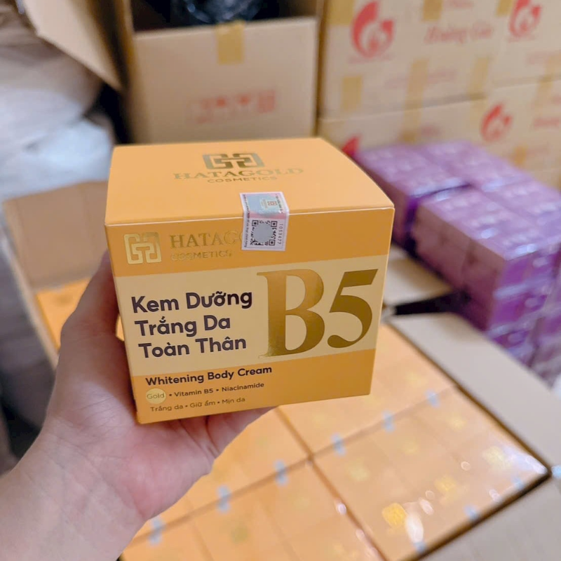 Kem Body Dưỡng Sáng Da B5 Hatagold Cosmetics Màu Kem 100g