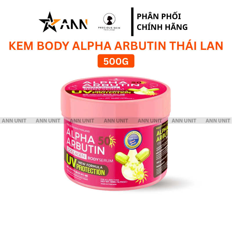 Hình tổng thể hũ kem body Alpha Arbutin 500g