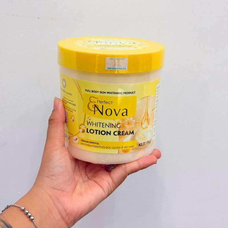Kem Body Enova Perfect Nova Whitening Lotion Cream Màu Vàng 1kg