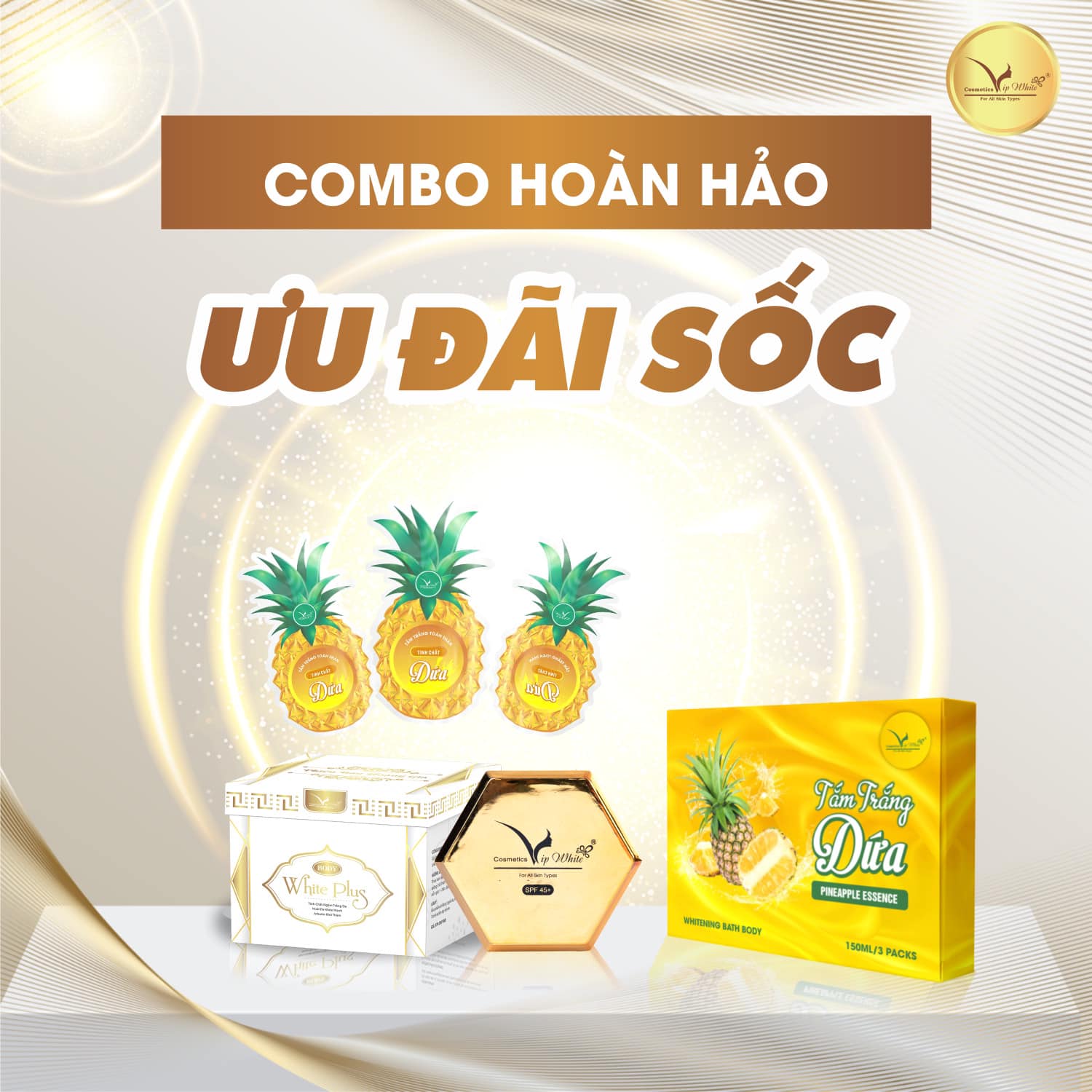 Kem Body Hoàng Gia VIP White White Plus SPF 45