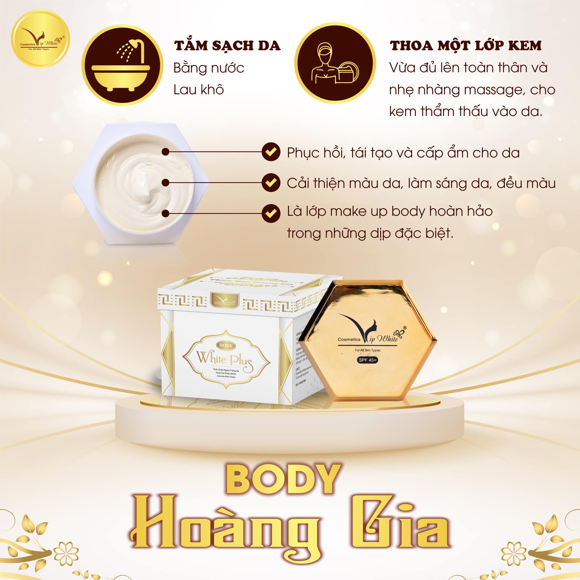 Chất kem bên trong và hướng dẫn thoa lên da