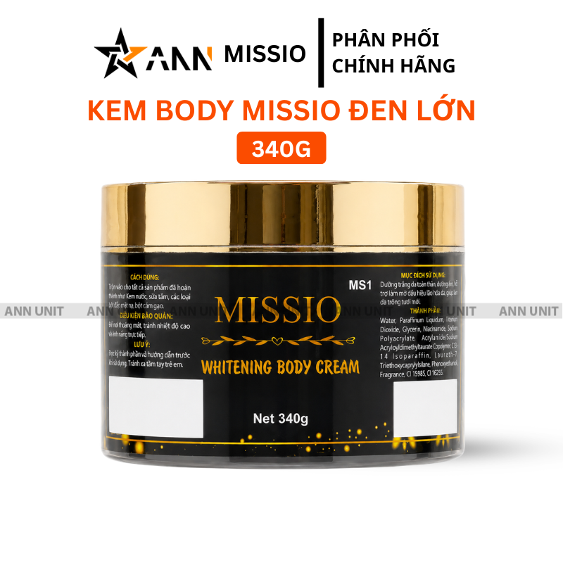 Thiết kế hũ đen vàng dung tích 340g