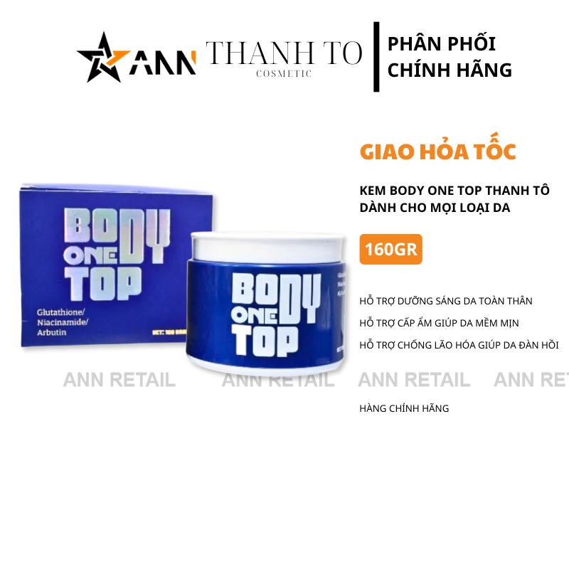 Thông tin nhận diện sản phẩm 160gr dùng cho da toàn thân
