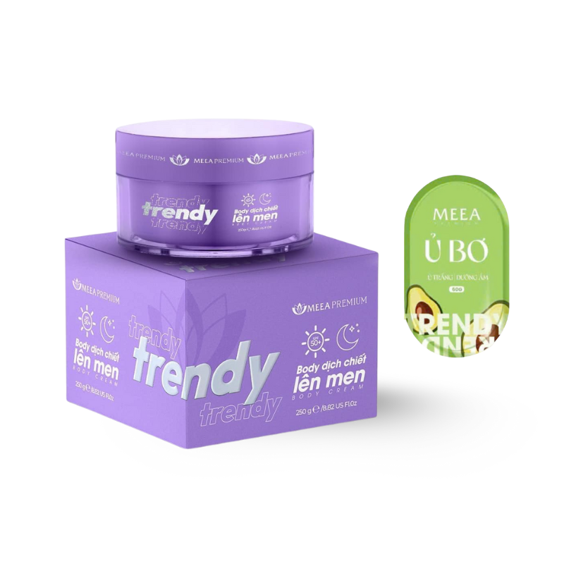 Kem Body Trendy Meea Origin Dịch Chiết Lên Men - Tặng 1 Gói Ủ Bơ Meea phù hợp để tham khảo khi chọn meea origin