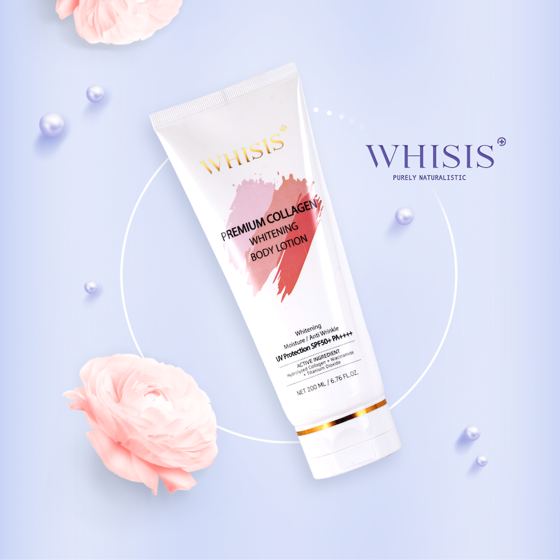 Kem dưỡng thể Whisis Premium Collagen Whitening Body Lotion 200ml SPF50+ PA++++
