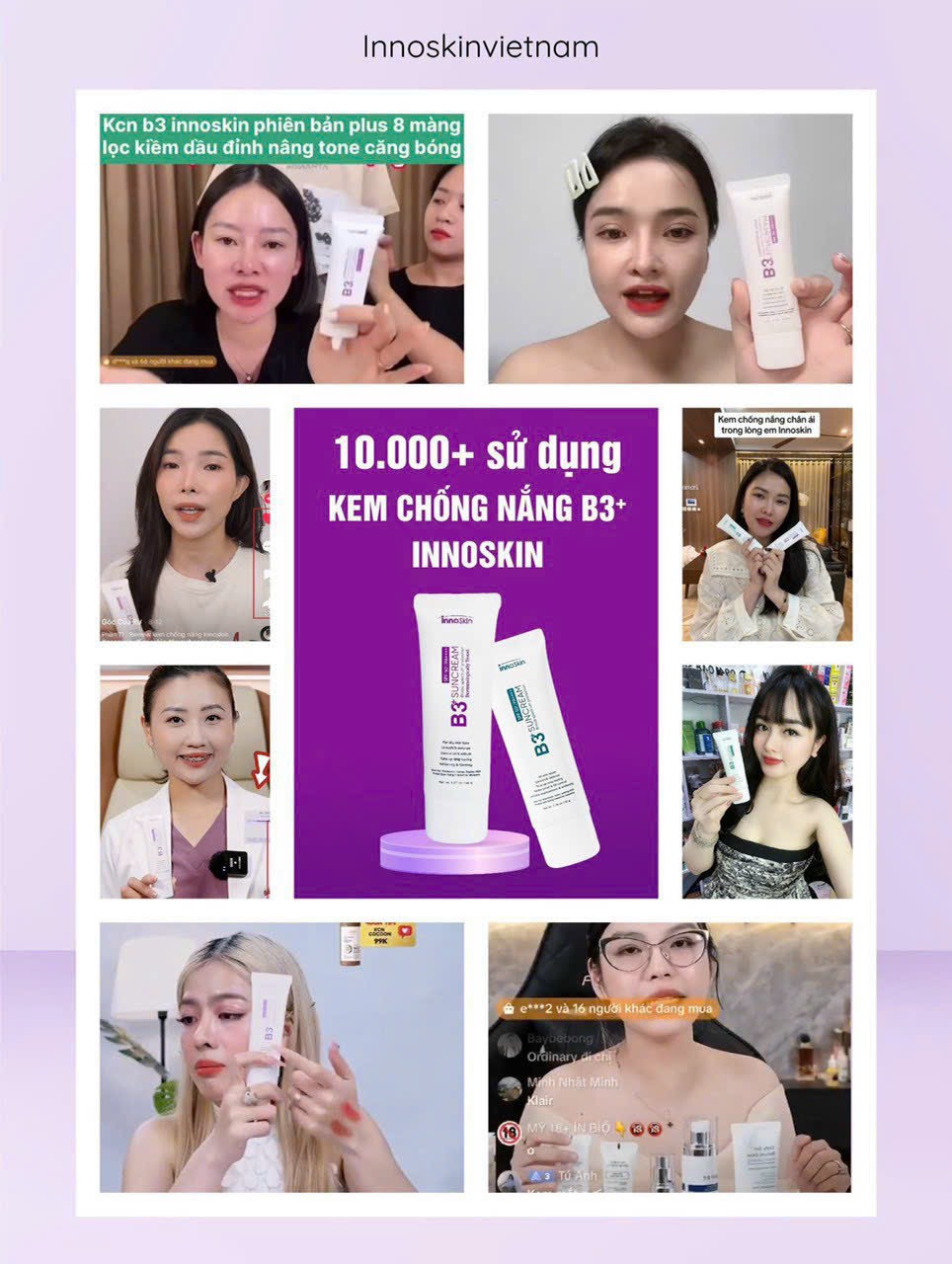 Kem Chống Nắng B3 InnoSkin Màu Xanh 50g Cho Da Khô