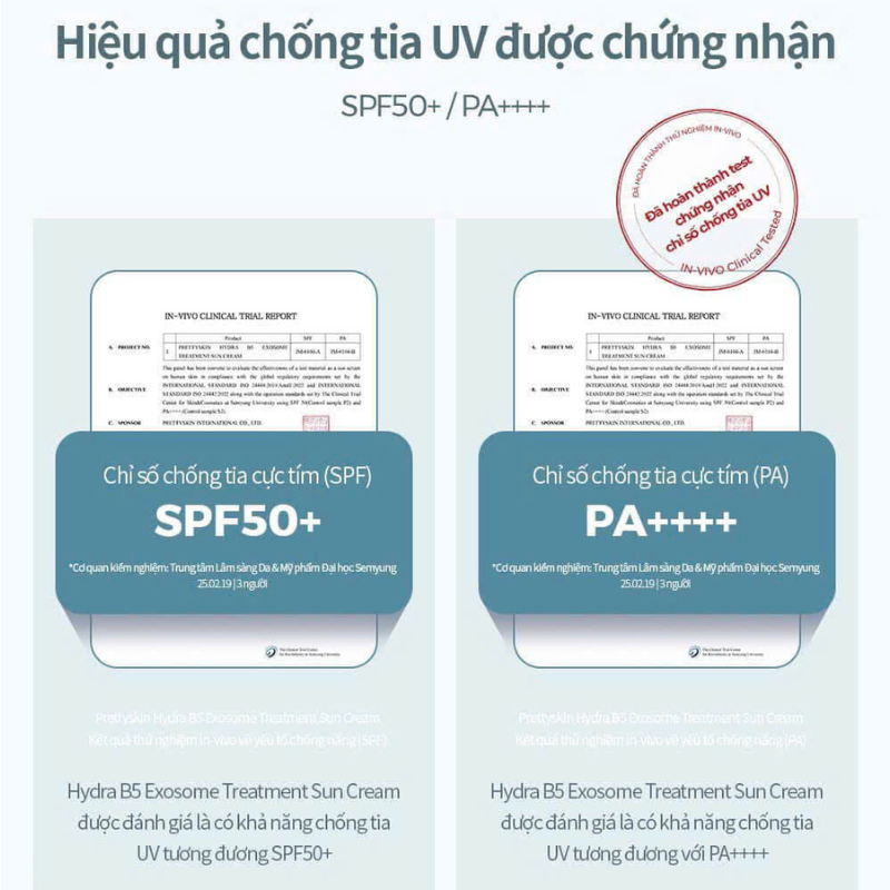 Thông tin SPF50+ và PA++++ của sản phẩm