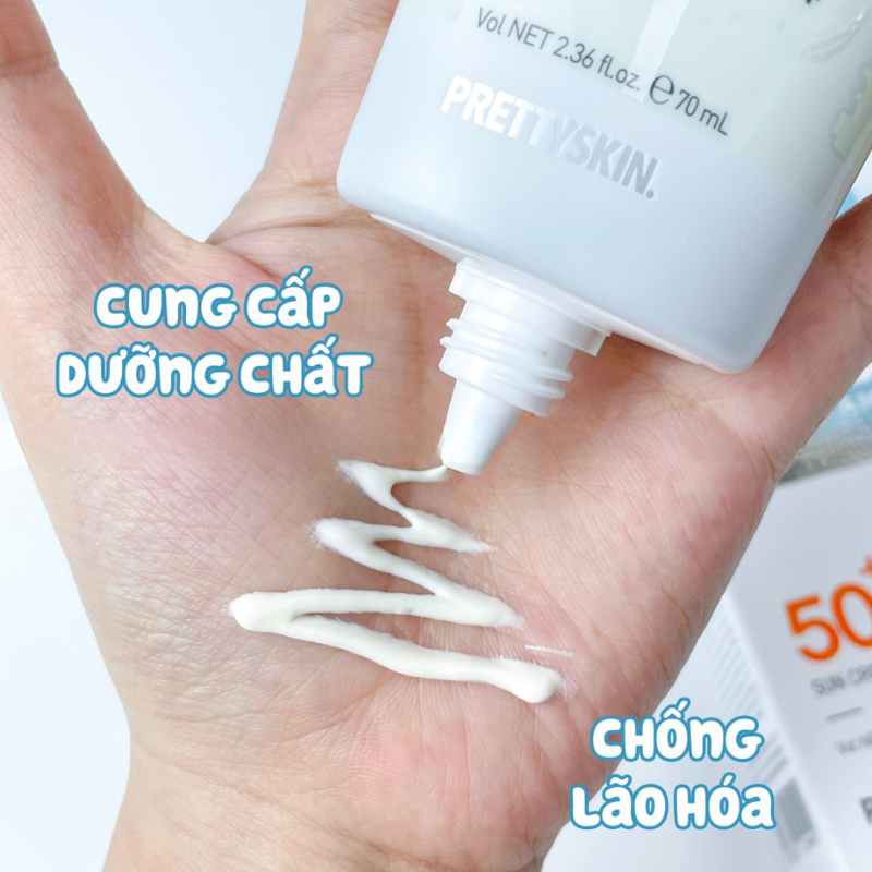 Kem Chống Nắng PrettySkin Hydra B5 Exosome Treatment Sun Cream 50ml Màu Xanh Ngọc