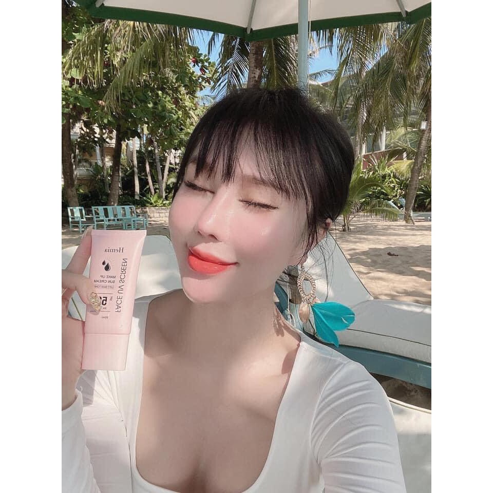 Kem chống nắng nâng tone Hemia Make Up Sun Cream SPF50+ PA++++ 50ml