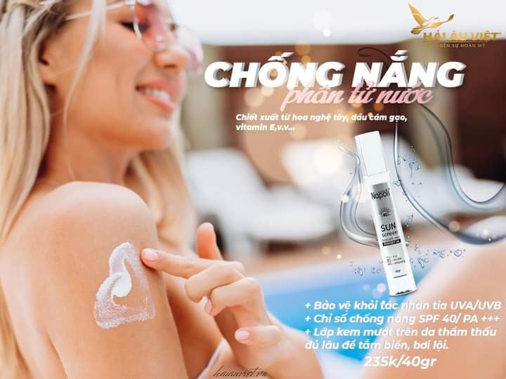 Kem Chống Nắng Napoli Sunscreen SPF 40 PA+++ 40g Hải Âu Việt