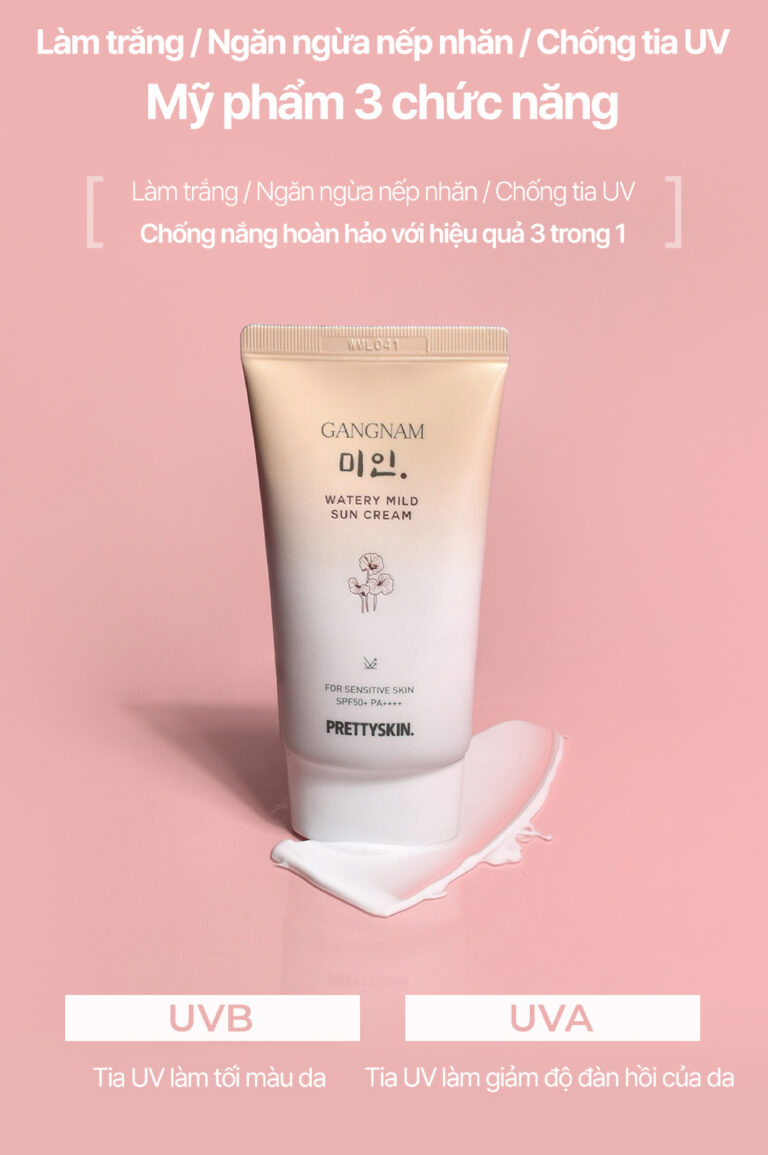 Kem chống nắng PrettySkin Gangnam Miin Watery Mild SPF50+ PA++++ 50ml