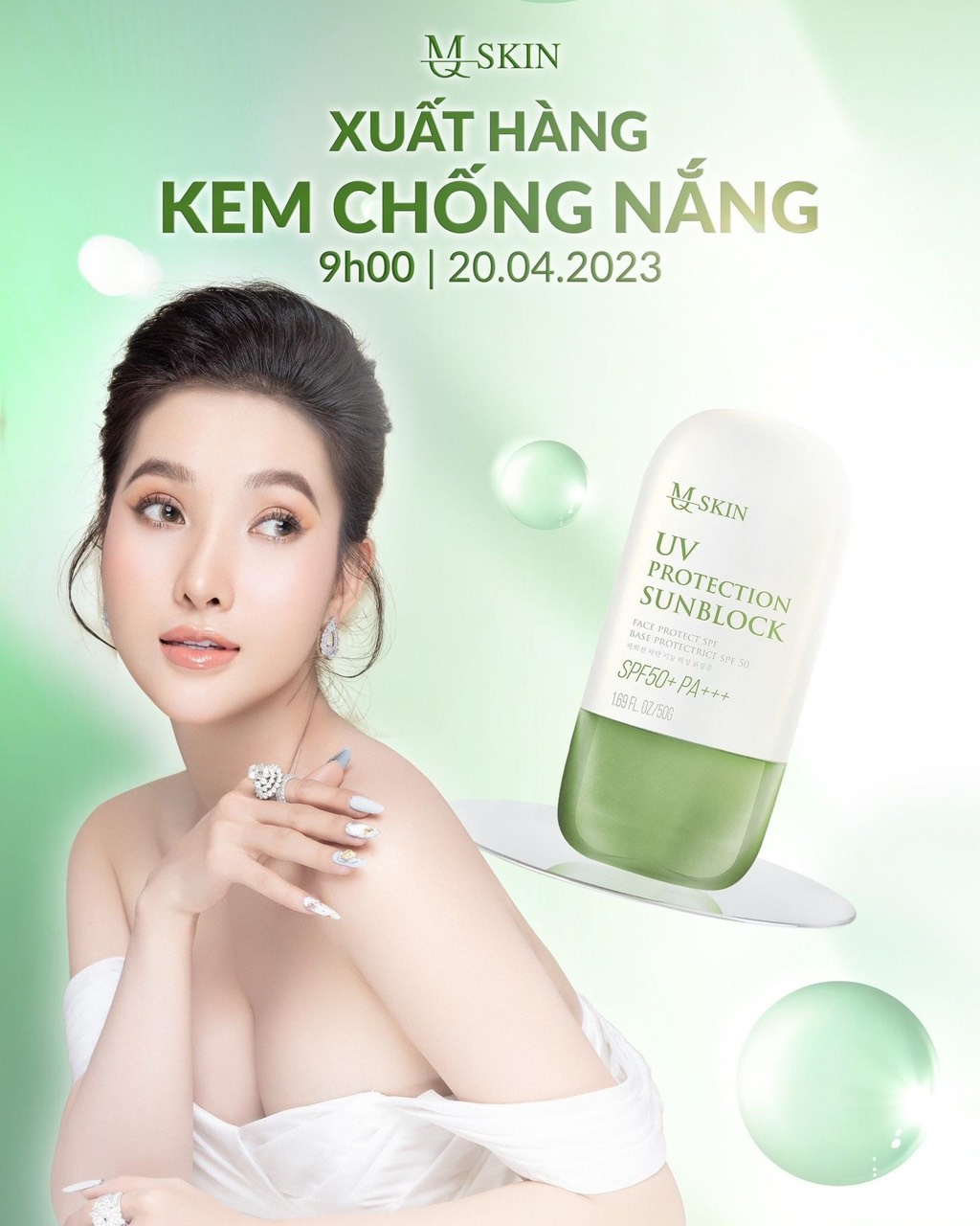 Kem Chống Nắng MQ Skin UV Protection Sunblock SPF50+ PA+++ 50g