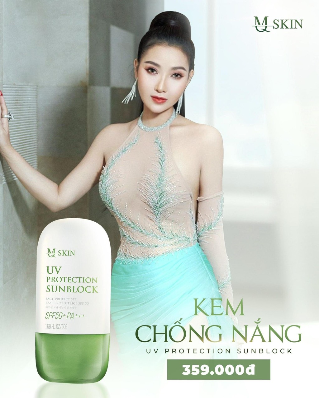 Kem Chống Nắng MQ Skin UV Protection Sunblock SPF50+ PA+++ 50g