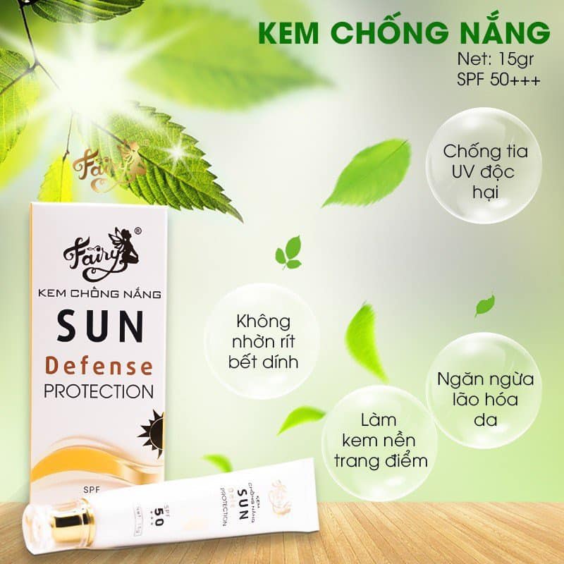 Kem Chống Nắng Fairy Cosmetics Size Mini Sun Defense Protection SPF 50+++ 15g