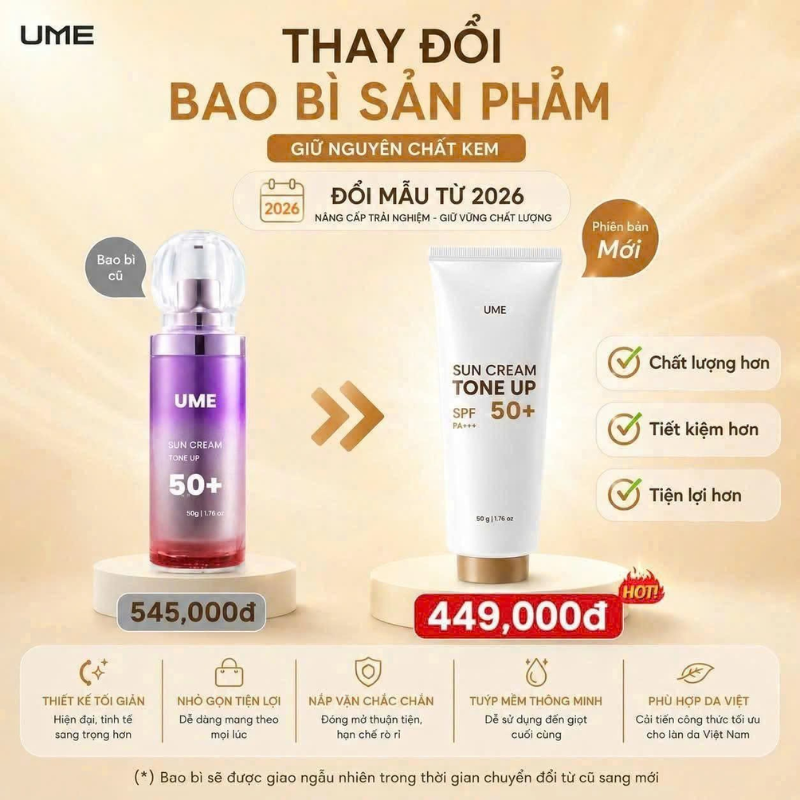 Kem Chống Nắng Ume 50g Phiên Bản Mới