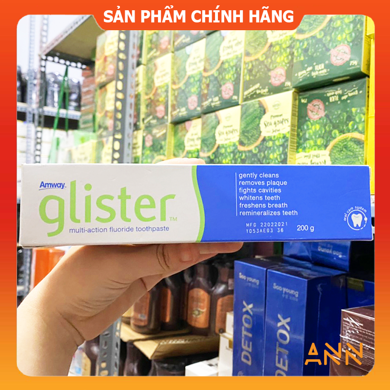 Mặt trước hộp với thông tin dòng Multi-Action Fluoride Toothpaste