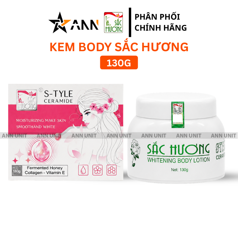 Kem dưỡng thể Sắc Hương S-Tyle Ceramide màu trắng 130ml