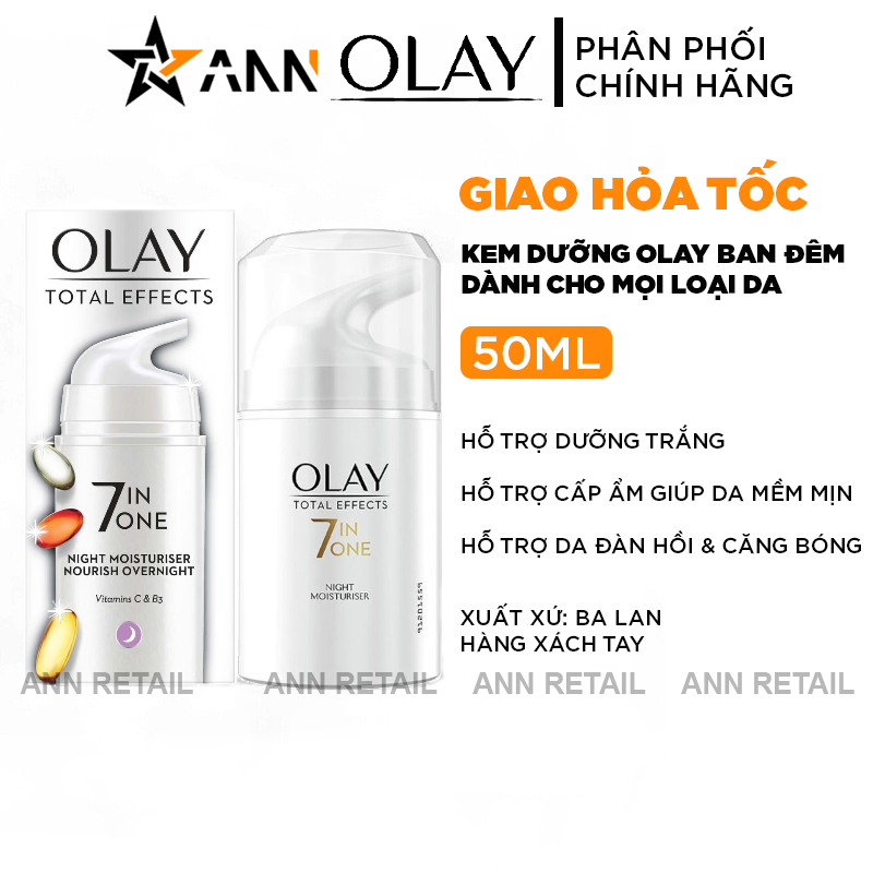 Kem Dưỡng Olay Total Effects 7 In 1 Ban Đêm 50ml