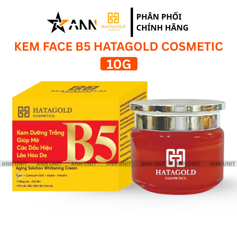 Hộp và hũ kem B5 màu đỏ dung tích 10g