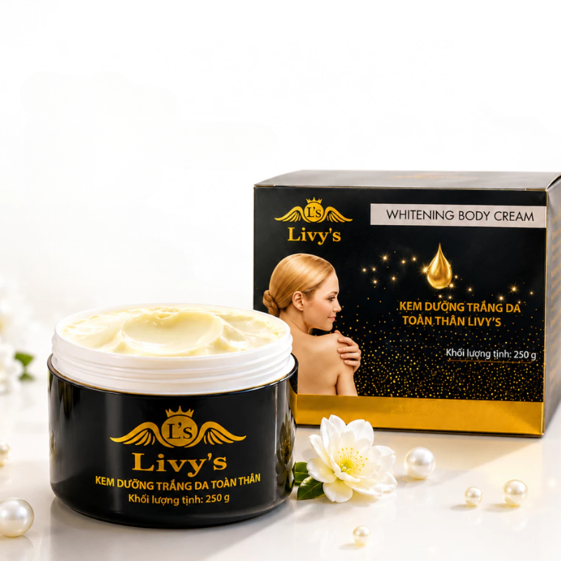 Kem dưỡng trắng da toàn thân Livy's hộp đen 210g
