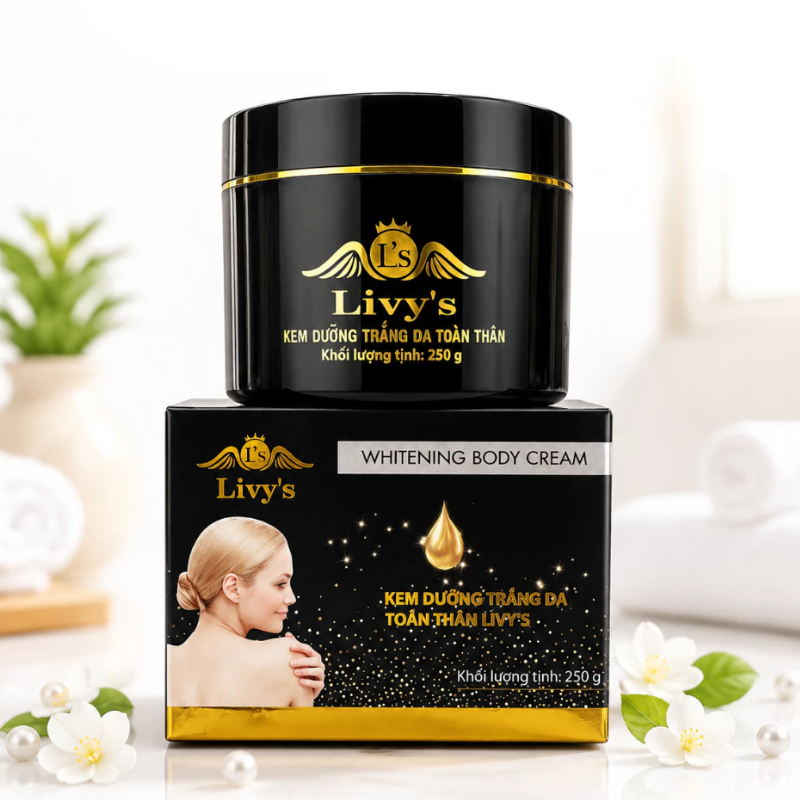 Kem dưỡng trắng da toàn thân Livy's hộp đen 210g