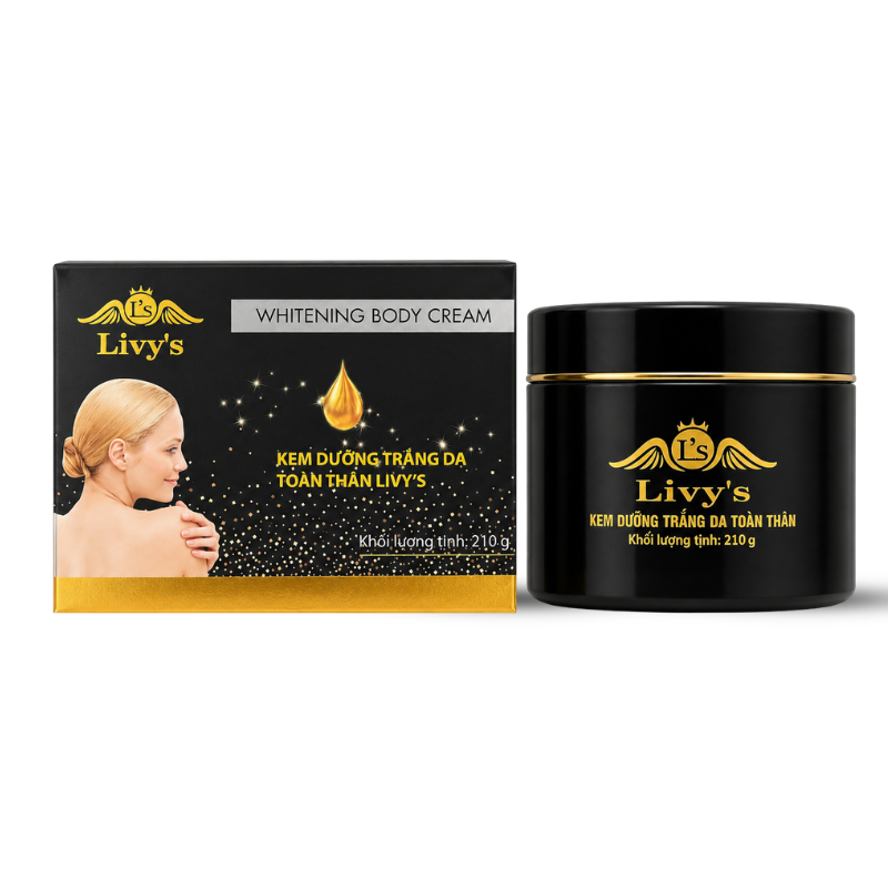Kem dưỡng trắng da toàn thân Livy's hộp đen 210g
