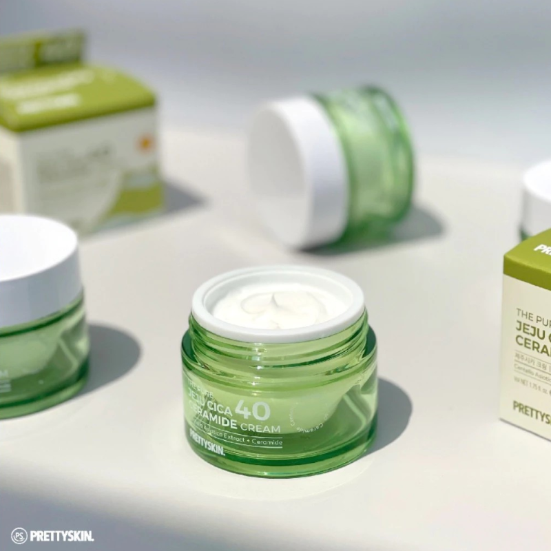 Kem Dưỡng Da Prettyskin The Pure Jeju Cica 40 Ceramide Cream 52ml