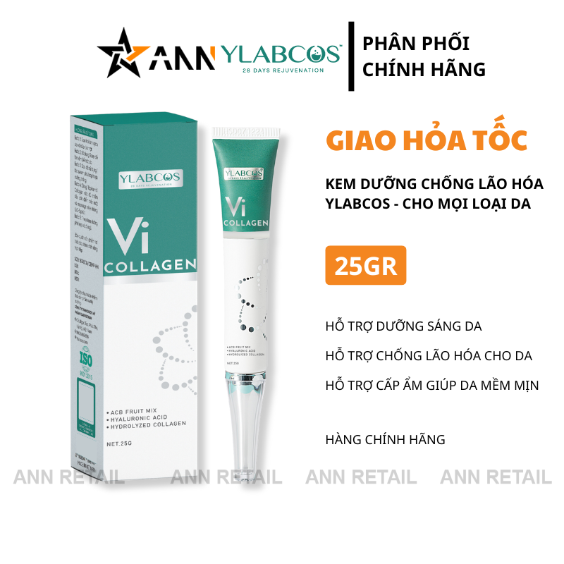 Hình ảnh sản phẩm dạng tuýp và hộp 25g