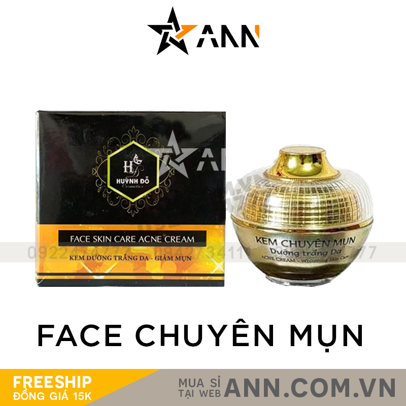 Kem Face Chuyên Mụn Trắng Da Huỳnh Đỗ SPF 45