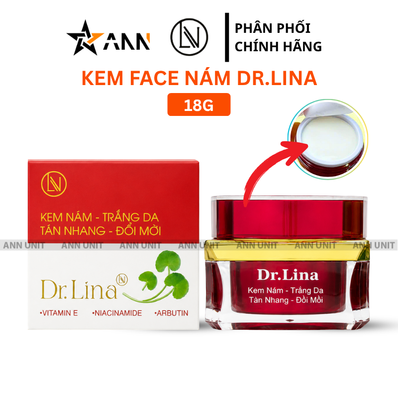 Kem Face Dr Lina Đỏ Mờ Nám Sáng Da Giảm Tàn Nhang Đồi Mồi 18g