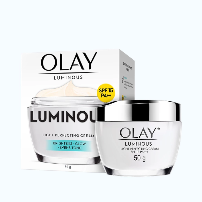 Hũ kem và hộp giấy Olay Luminous bản ngày 50g