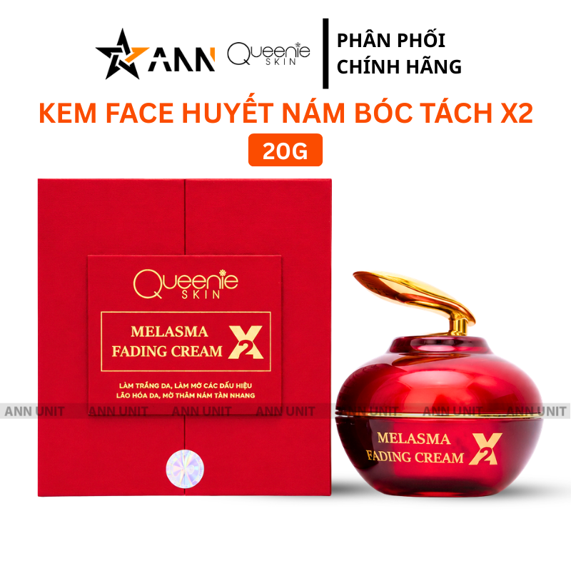 Hình ảnh bao bì và hũ kem Melasma Fading Cream X2 20g